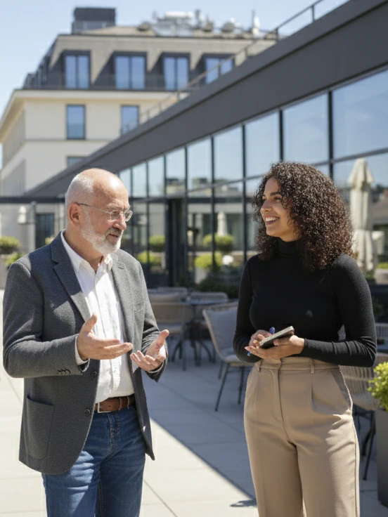 Im Gespraeh mit Unternehmerin